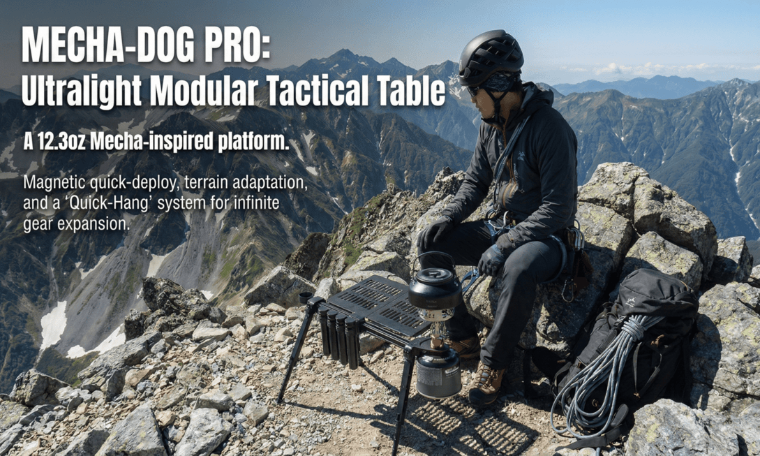 超輕量MECHA-DOG PRO模組化戰術桌：戶外生存、露營與工作神器！