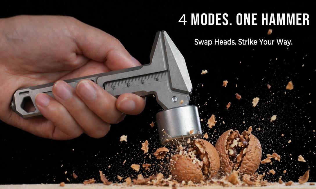 Eck Hammer 掌上鈦合金錘：EDC 多功能神器，一擊破堅硬輕鬆日常