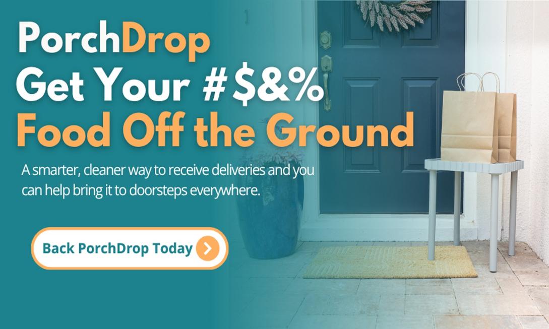 外送來了狗狗別搶！PorchDrop寵物防護門廊架，讓食物安全抬高15公分